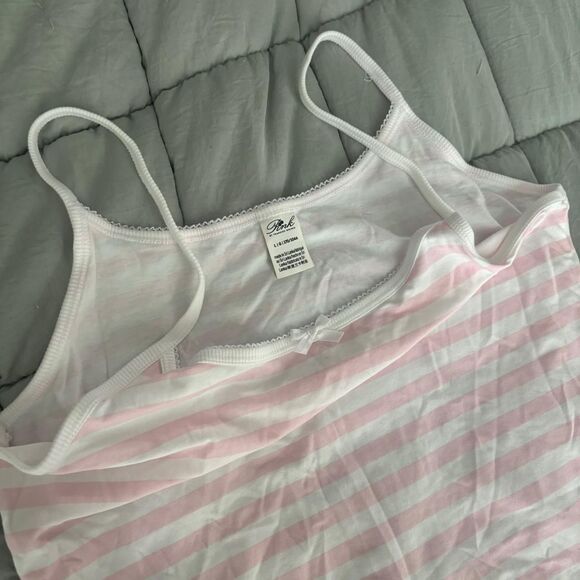 Victoria Secret x Frankies Bikini Pink Striped Tank Top - Picture 2 of 4